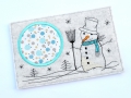 Stickdatei MugRug Untersetzer Schneemann 13x18cm und 13x20cm