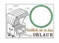 Stickdatei Strandkorb Mugrug Urlaub Camping / (Variante) Strandkorb Mugrug Endlich ab in den Urlaub