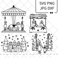 Plotterdatei SVG Wintertage Chor Weihnachten Weihnachtsmarkt