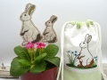 Stickdatei Hase mit Stabstickdatei SET