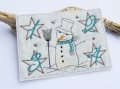 Stickdatei Schneemann ITH Untersetzer Adventskranz to go SET