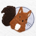 Stickdatei Eichhörnchen doodle Applikation