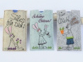ITH Stickdatei Schokohülle Hasen Osterhasen 3er SET 10x18cm