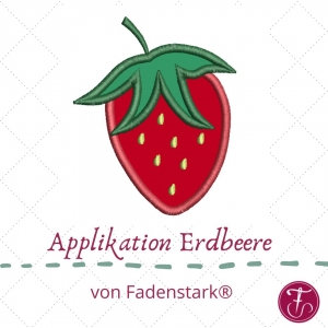 Stickdatei-Erdbeere-Applikation