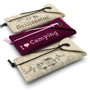 Stickdatei-Etui-Stifteetui-Brillenetui-SET-camping-outdoor