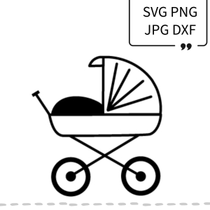 Plotterdatei-Kinderwagen-Baby-Geburt
