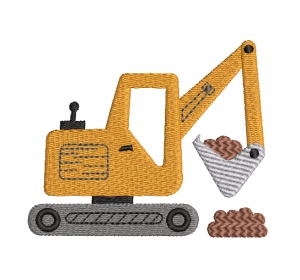 Stickdatei-Bagger-in-vier-Gren