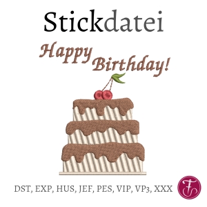Stickdatei-Torte-Happy-Birthday
