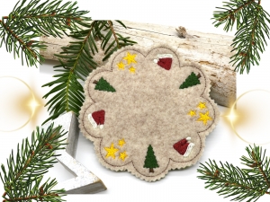 Stickdatei-Mugrug-Untersetzer-Weihnachten-Sterne-Nikolausmtze-Tannenbaum