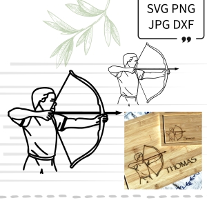 Plotterdatei-Plott-Laser-Motiv-Bogenschtze