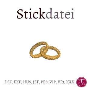 Stickdatei-Eheringe-Hochzeit