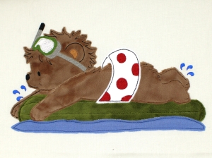 Stickdatei-Br-Sommerbr-auf-Matratze-doodle-Applikation