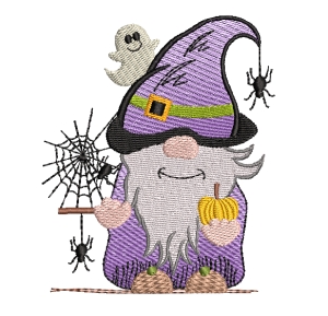 Stickdatei-Halloween-Wichtel-Gespenst-Spinnennetz