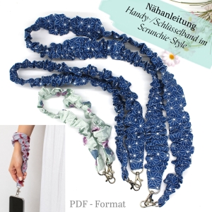 Nhanleitung-Handyband-Schlsselband-im-Scrunchie-Style