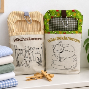 Stickdatei-ITH-Wscheklammern-Herbst-Fuchs-5-Motive-Sack-Beutel-mit-blanko-Datei