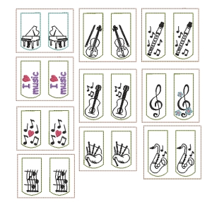Stickdatei-Musik-Schlsselanhnger--SET-mit-Klavier-Geige-Noten-Notenschlssel-