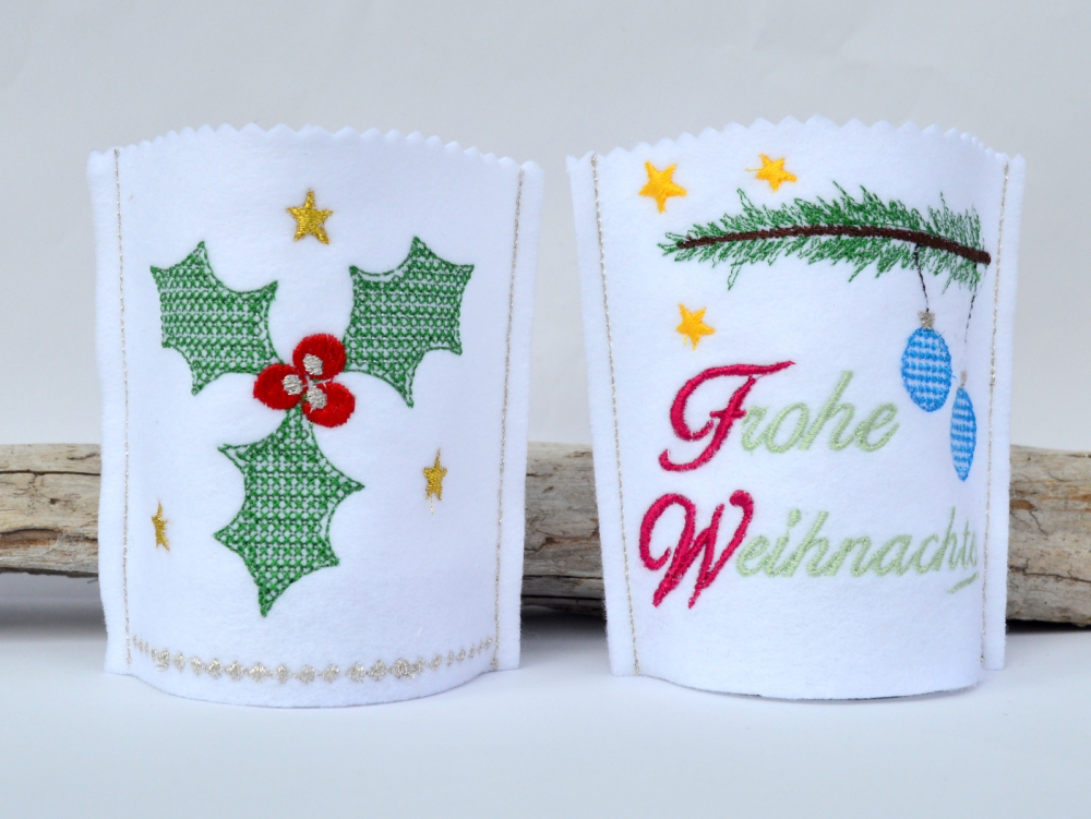 Bild 1 von ITH Stickdatei LED Cover Weihnachten 4er SET für den 10x10cm Rahmen
