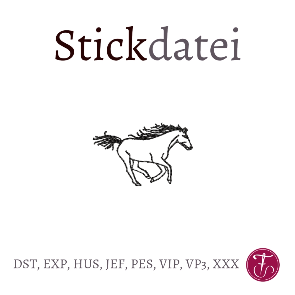 Bild 1 von Stickdatei kleines Pferd