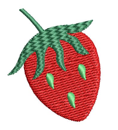 Bild 1 von Stickdatei kleine Erdbeere 4x5cm