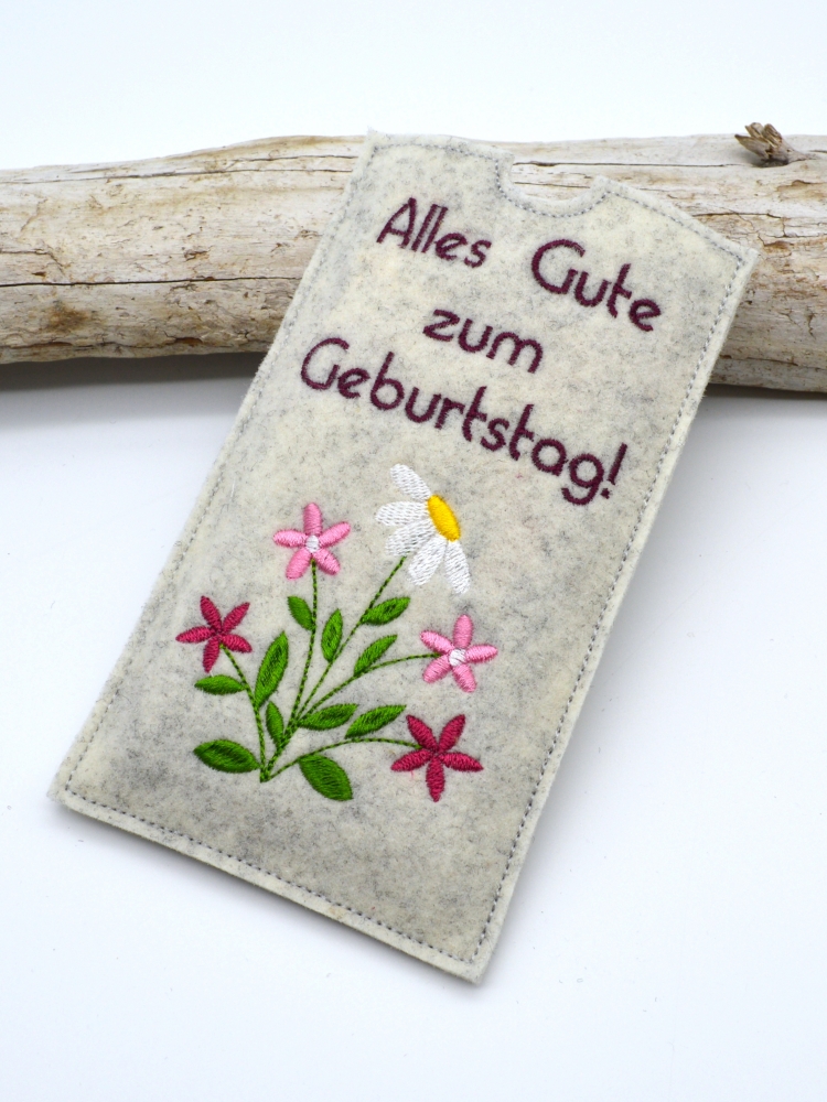 Bild 1 von Stickdatei Schokohülle Geburtstag happy birthday