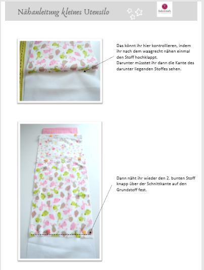 Nahanleitung Utensilo Hangeutensilo Fadenstark Onlineshop