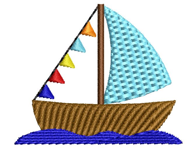 Bild 1 von Stickdatei Boot kleines Boot