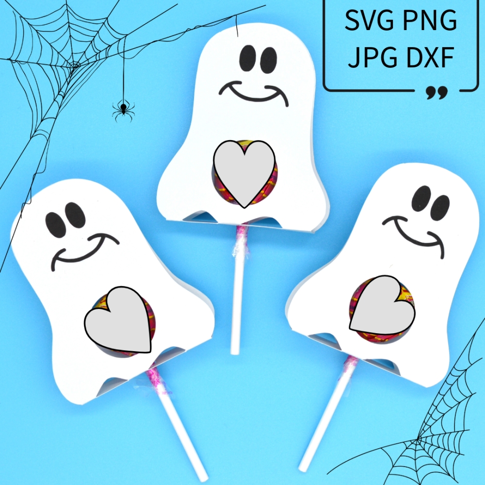 Bild 1 von Plotterdatei Gespenst für Lutscher und Schokokugeln