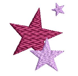 Bild 1 von Stickdatei  kleine Sterne 4x5cm