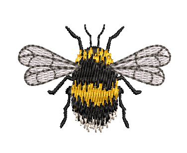 Bild 1 von Stickdatei Hummel Biene klein einzeln