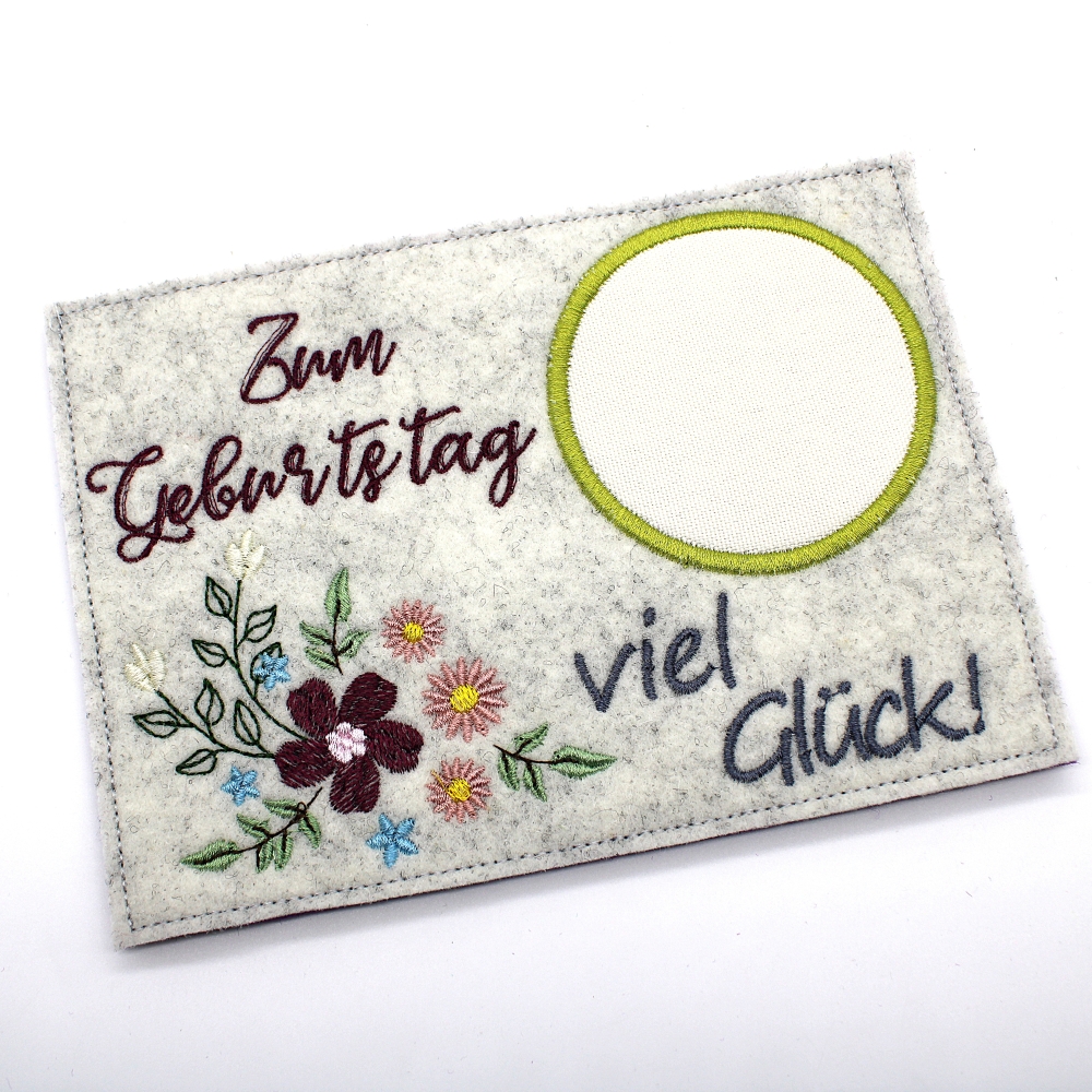 Bild 1 von Stickdatei Mugrug Untersetzer Hochzeit Geburtstag 13x18cm