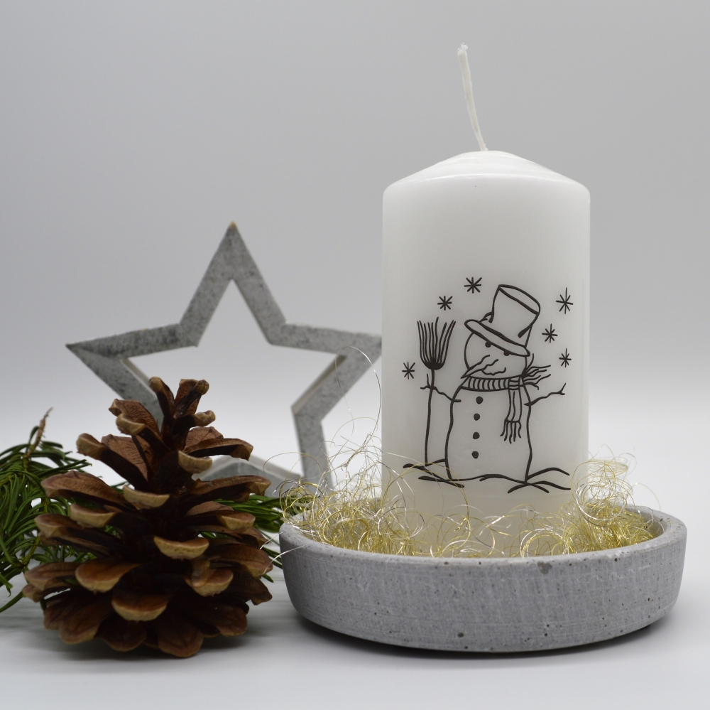Bild 1 von Vorlage für Kerzentattoo Weihnachten pdf Advent Kerzensticker für Wasserschiebefolie