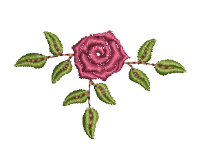 Bild 1 von Stickdatei Rose klein 5x3cm