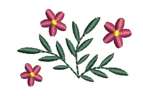 Bild 1 von Stickdatei kleine Blüten