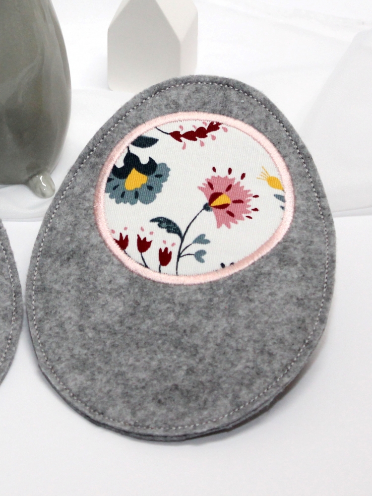 Bild 1 von ITH Mug Rug Stickdatei Eiform blanko 3 Größen  / (Lizenz) Standard