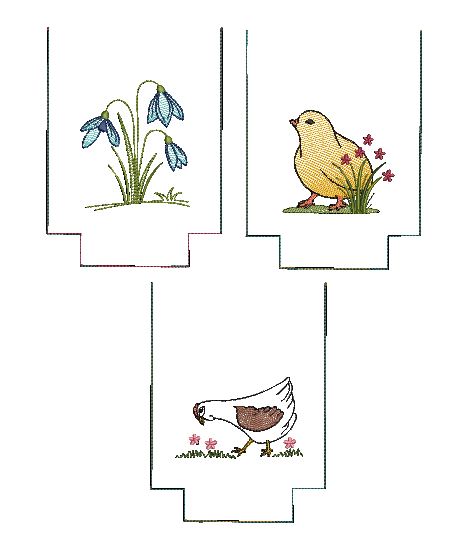 Bild 1 von ITH Lichterbeutel Frühling großes Set 11 Motive Blumen Hase Ostern Küken Hahn Huhn