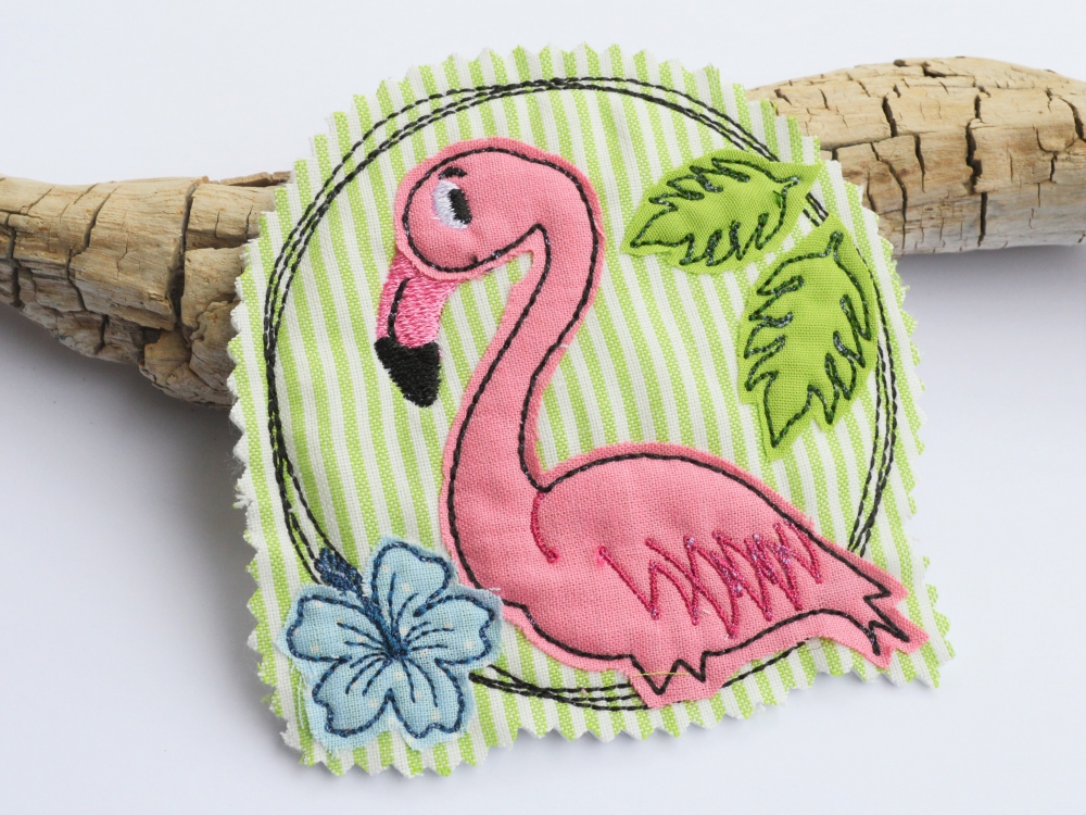 Bild 1 von Stickdatei Flamingo doodle mehrere Größen