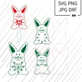 Bild 2 von Laser Motiv SET Gravur SVG Hase Häschen Ostern