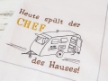 Bild 3 von Stickdatei Camping für Geschirrtuch Schürze CHEF mit Wohnwagen