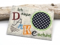 Bild 1 von Stickdatei Danke Mug Rug Tassenteppich 13x18cm