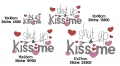 Bild 3 von Stickdatei Valentinstag Herzen shut up and kiss me  / (Lizenz) Standard