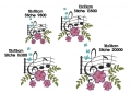 Bild 3 von Stickdatei Musik Noten mit Hibiskusblüten verschiedene Größen