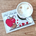 Bild 2 von Stickdatei Maus Herzen Liebe Valentinstag MugRug 13x18cm und 10x10cm