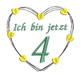 Bild 5 von Stickdatei Herz 5er SET 10x10cm zum Geburtstag