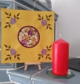 Bild 5 von Stickdatei  Untersetzer mit Rosen quadratisch für Hochzeit Geburtstag Muttertag