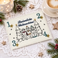 Bild 2 von Stickdatei ITH Chor Untersetzer Advent Adventszeit Adventskranz to go