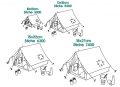 Bild 2 von Stickdatei Zelt Camping Redwork 4 Größen