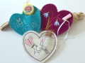 Bild 1 von ITH Stickdatei Anhänger Herzen zu Ostern  / (Größe) SET 10x10cm + 13x13cm