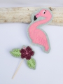 Bild 6 von Stickdatei Flamingo ITH SET Stabstickdatei Blumenstecker Aufhänger