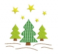 Bild 2 von Stickdatei Weihnachtswald 10x10cm, 13x18cm, 16x26cm Vollstick