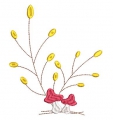 Stickdatei Ast mit Pilz 3 Größen